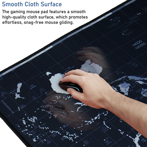 Gaming Mouse Pad, Large Extended Desk Mouse Pad, Non-Slip Spill-Resistant with Special-Textured Surface, Anti-Fray