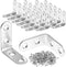 QWORK 24 Pcs Stainless Steel Corner Braces 1.57 x 1.57 Inch Heavy