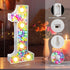 CELYANRAL 3D 1st 1) Light Up Number - Mosaic LED Number Marquee Sign Macaron Rainbow Table Centerpieces for Girls Night