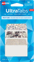 Avery Multi-Use Ultra Tabs, 2" x 1.5", Holographic Iridescent Designs, 18 Repositionable Page Tabs (74145)