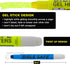 U.S. Office Supply Bible Safe Gel Highlighters, Pack of 12, 6 Neon Yellow and 6 Colors, Won't Bleed or Fade, Study Guide
