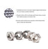 binifiMux 100pcs 4-40 Hex Nuts, Lock Nuts 304 Stainless Steel