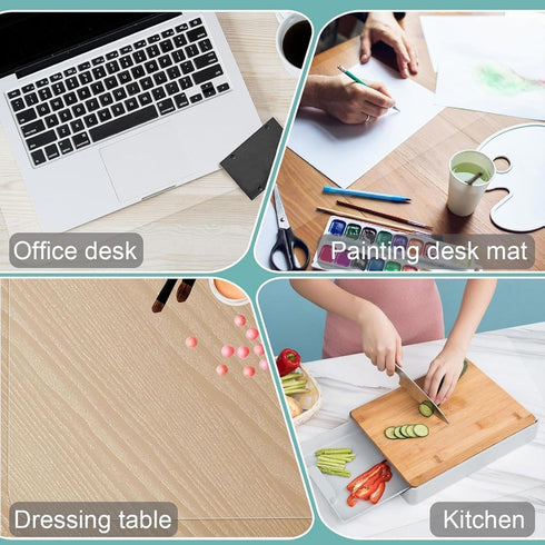 PIPRE 13"x15", Dual-Sided Desk Pad Protector, Desk Mat with Non-Slip - Waterproof PVC Office Desk Blotter for Mouse