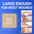 2x2 (20 Large Waterproof Bandages Silicone Foam Dressing for Sensitive Skin Wound Care, Adhesive Cohesive Pad