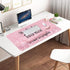 Large Mouse Pad and Keyboard Wrist Rest, 4-in-1 Gaming Desk Pad with Wrist Support for Home Office Study Game-Pink
