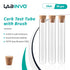 10ml Glass Test Tubes with Cork Stoppers and Brush, Round Bottom, Thickness 1.0-1.2, 15x100mm, Pack of 50, for Plants, Bath Salts, Party Decoration, Scientific Experiments, IN-TTS02