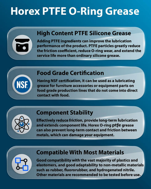 1.76oz PTFE Silicone Grease O-Ring Food Grade Lubricant Faucet Valve Filter Ceramic Rubber Gasket Sealant Hose