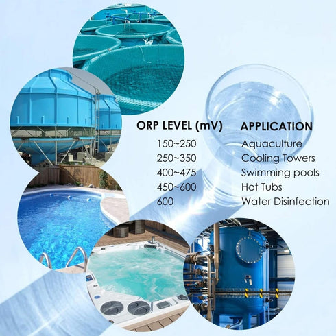 Pensize ORP Tester -1200~1200mV with Calibration Buffer Powder for Water Quality Measurement, ±2mV High Accuracy Meter