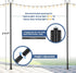 8 1 Pack 1.5" String Light Pole FT Adjustable, Heavy Duty Rustproof Metal Mounting Pole for Deck, Fence, Patio - Dual