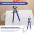 EBOOT Student Geometry Math Set, Drawing Compass and 6 Inch Clear Swing Arm Protractors for 180 Degree (Blue)