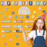 78 Items Boho Decor - Rainbow Birthday Board for Classroom Decorations Announcement Board Calendar Announcement Board