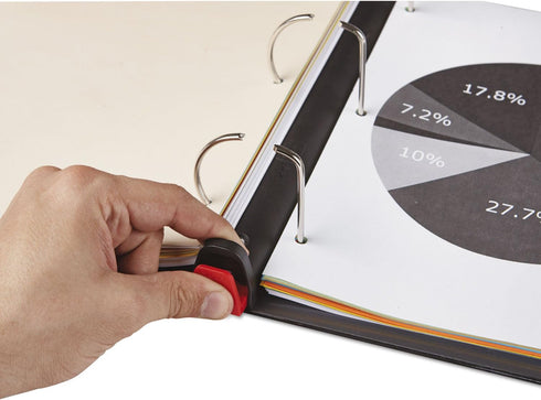 Universal UNV30751 3 in. Capacity Deluxe Easy-to-Open D-Ring View Binder - Black, 11 in. x 8.5 in.