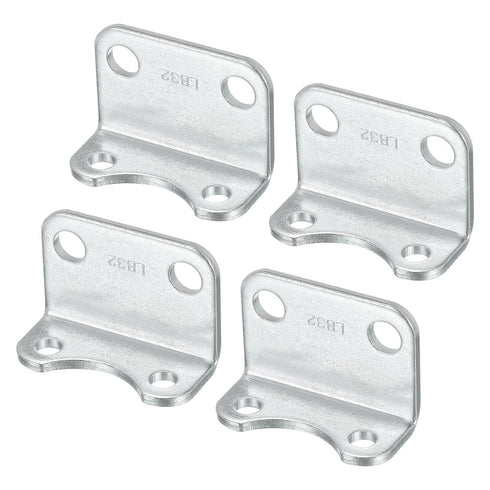 PATIKIL Air Cylinder Connecting Pneumatic Rod Splint Mounting Bracket, 4 Pack for 32mm Cylinder Dia. Installation Stand