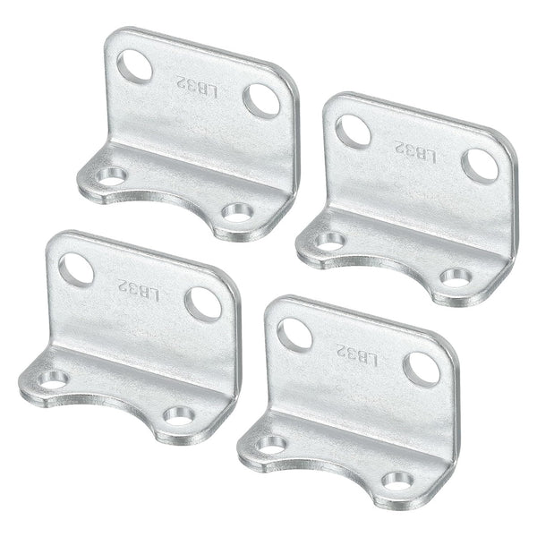 PATIKIL Air Cylinder Connecting Pneumatic Rod Splint Mounting Bracket, 4 Pack for 32mm Cylinder Dia. Installation Stand