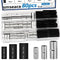 smseace 80pcs Non Insulated Butt Connectors Kit - 4/6/8AWG with Heat Shrinkable Tube for Automotive and Marine
