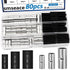 smseace 80pcs Non Insulated Butt Connectors Kit - 4/6/8AWG with Heat Shrinkable Tube for Automotive and Marine