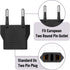 Bates European Plug Adapter, 3 pcs, Black, US to Europe Plug Adapter, Electrical Adapters, Converter Plug