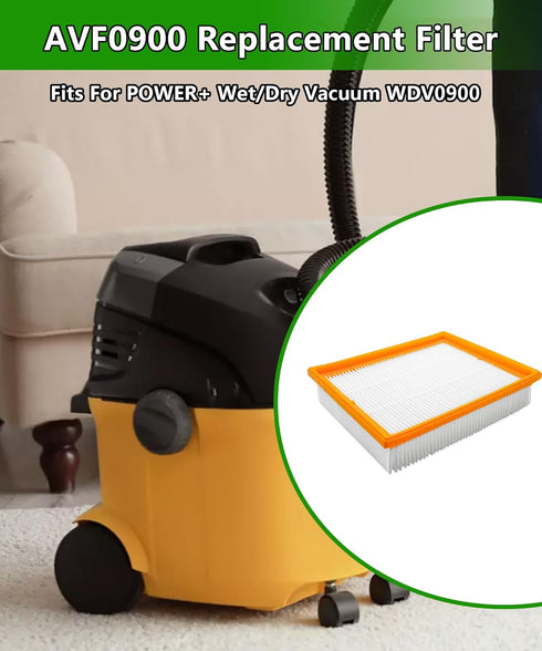 Maigoo AVF0900 WDV0900,Pack 1 Replacement Filter Fits For POWER+ Wet/Dry Vacuum