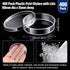 Kigley 400 Pcs Sterile Plastic Petri Dishes with Lids, 60mm Dia x 15mm Deep Clear Culture Dish for Lab Projects