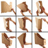 Juvale 8-Pack Kraft Paper Cardboard Magazine File Holder Boxes with Labels for Document Storage Organizer