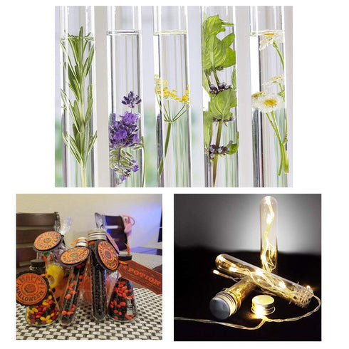 24 PCS Plastic Test Tubes, 45ml Clear Test Tube with Caps for Candy Storage, Party, Decoration, Lab