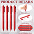 Cholemy 150 Pcs Red Ribbon Week Pen, Black Ink Retractable Ballpoint Pens for Red Ribbon Awareness Supplies, Charity