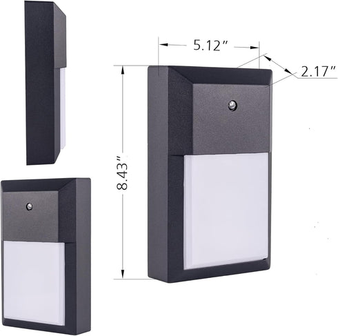 Pack 12W 1000 3000K, 1-Pack YoonLIT LED Outdoor Wall Lantern Dusk to Dawn Photocell, Waterproof Light for Porch