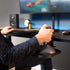 VIVO 360 2 inch MOUNT-MS01B Clamp-on Wooden Mouse Pad Holder Platform, Adjustable Under Desk Rotating Tray Rest
