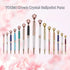 YOUMI 6Pcs Ballpoint Pen Set, Crown Crystal Metal Pens, Black Ink Glitter Diamond Pens for Office, School Stationery