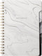 Fringe Studio Large Tab Notebook, Marble Gray, 180 Lined Pages, Flexible Paperback Cover, 5 Subject/Die-Cut Dividers