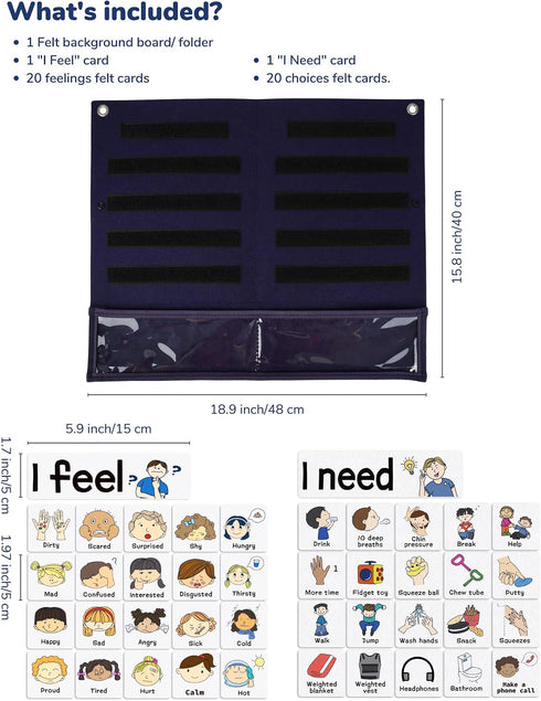 CHEFAN Feelings Chart, Calm Down Corner Supplies, Daycare Essentials, Social Emotional Learning Activities, Autism