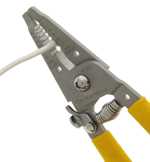 IDEAL Electrical 45-220 T-Stripper Wire Stripper, Stainless Steel, 10-20 AWG Solid, 12-22 AWG Stranded