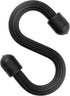 Nite Ize Gear Tie Bendable S-Hook - Utility S-Hook for Hanging, Tough Rubber Shell with Flexible Wire, Black (4 Pack)
