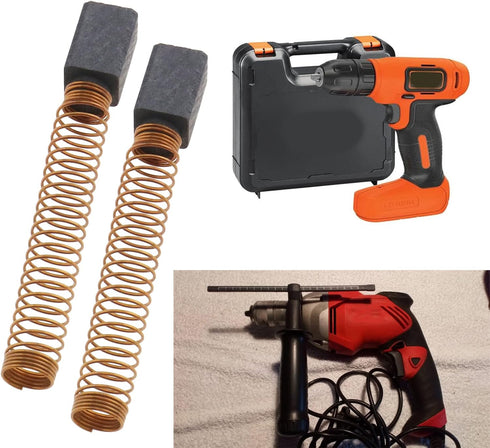 4Pcs Carbon Brushes Replacement, Compatible with BLACK & DECKER KR70 Motor Carbon Brushes Power Tools Accessories