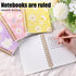 Koogel 4PCS Spiral Notebook Journals, A6 Pocket Notebooks College Ruled Notebooks for Women Gift Office School Supplies by Koogel