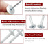 60 Pcs 3/16" x 1-3/16" Large Flange Aluminum Blind Rivets, Dome Head Pop Rivets for Installing Accessories, Silver