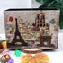 DreamsEden Vintage Pen Pencil Holder Cup Retro Pattern Desk Organizer for Home Office (Beige Paris Eiffel Tower Square)