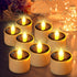 Solar Candle Lights Outdoor Waterproof, 8 Pack Rechargeable Flickering Tea Lights, Solar Powered Reusable LED Candles