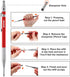 Enhon 2mm Mechanical Carpenter Pencil Set with 12 Marker Refills and Sharpener, Woodworking Marking Tool Solid Deep Hole Construction Pencil, Extended Needle-Nose Tip for Use in Jobs (Black, Red) by Enhon