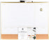 U Brands 4-in-1 Dry Erase Calendar Planner Board with Gold Frame, Office Supplies with Marker and Magnet (16” x 20”)