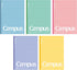 KOKUYO Campus Notebook, Dot B 6mm Ruled, Semi-B5, Pack of 5, 30 Sheets, 5 Colors, Japan Import