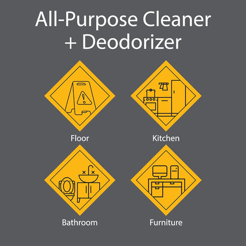 1 Zeiff Pro-Grade All-Purpose Cleaner & Deodorizer - Deep Cleaning & Odor Eliminating Formula For Professional & Home