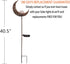 Garden Solar Light Outdoor Decorative - Moon Crackle Glass Globe Stake Metal Lights, Waterproof Warm White LED