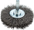 Forney 60015 Wheel Brush, 2-1/2-Inch Coarse Crimped Wire with 1/4-Inch Shank
