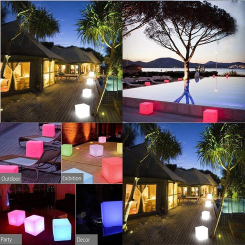 EONLYX 16RGB (20x20x20cm) Cube Night Light, Night Light Mood Light Cube Lamp USB Rechargeable Bedside Lamp for Baby
