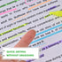Highlighter - 100 Pack Color Highlighter, Color Transparent Visible Fluorescent Pen Shell, Wide Chisel Point Mark,