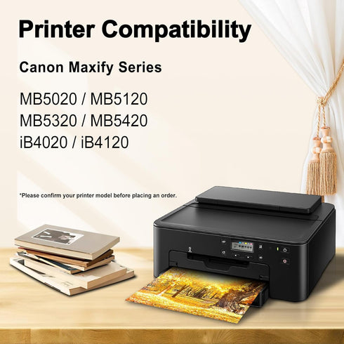 Miss Deer Compatible PGI-2200XL Pigment Ink Cartridges (5-Pack) for Maxify MB5320 MB5120 Printers