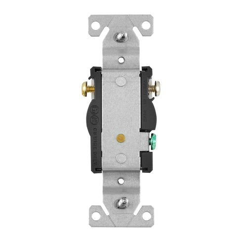 Maxxima 20A Single Receptacle Outlet, 2 Pack, 250 VAC Commercial Grade White Electrical Outlet for Renovations