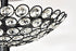 (Bulb Semi Flush Mount Ceiling Light, Clear Crystal Glass Beads Bowl Shade Lighting Fixture Black Crystal Chandelier