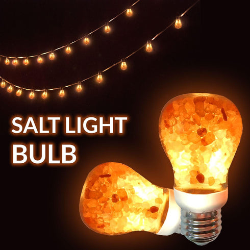 Bulb, 60-Watt Bulb 4 Count Himalayan Glow LED Light Patent Design Equivalent, Warm Amber Glow, Salt Light